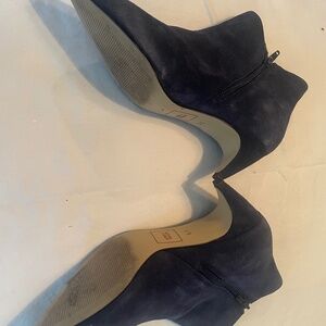 Women’s blue suede Lord + Taylor bootie